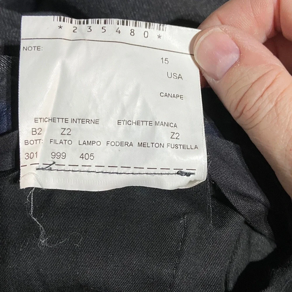 TRUSSINI Men's Dark Gray Wool Pleated Dress Pants 34x29 Tailored‎ Fit Italian 52